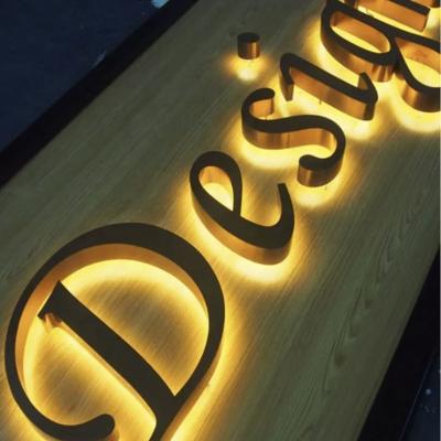 China Outdoor advertising display custom design led company name sign stainless steel characters letreros acrylic luminosos led for sale