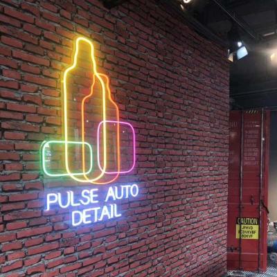 China HOME Custom Logo Bar Wall Decoration LED Neon Lights Advertising Flex Signs for sale