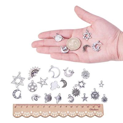 China FASHIONABLE Free Shipping 40 Pcs Pandahall Style Tibetan Moon Star Charms Sun Universe Series Theme Alloy Pendants for sale