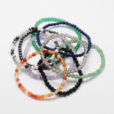 China PandaHall TRENDY 52mm Round Natural and Synthetic Gemstone Stretch Beaded Bracelets for sale