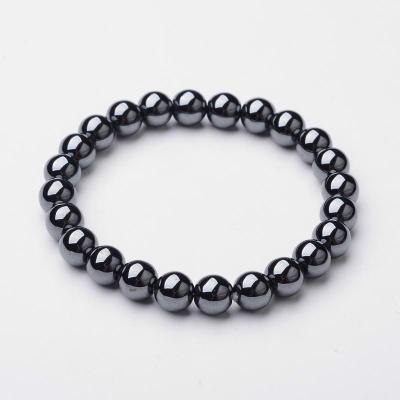 China PandaHall 52mm TRENDY Hematite Stretch Beaded Bracelet For Women Handcrafted Jewelry for sale