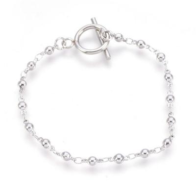 China Other PandaHall 7.5 inch 304 Stainless Steel Toggle Clasps Around Link Chain Bracelets for sale