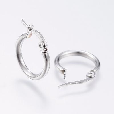 China No PandaHall Gauge 14mm 12 304 Stainless Steel Hypoallergenic Hoop Earrings for sale