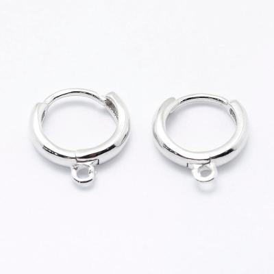 China Circle Earring Pandahall Platinum Cut Out 925 Sterling Silver Hoop Earrings for sale