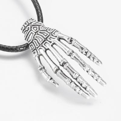 China FASHIONABLE Antique Pandahall Silver Skeleton Hands Waxed For Attaching Pendant Necklaces for sale