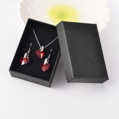 China Pandahall FASHIONABLE 5 sets pendant necklaces and dangle earrings sets glass heart shape jewelry sets for sale