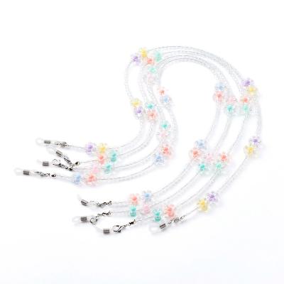 China PandaHall Transparent Acrylic Beads Flower Glasses Chains 23.43 Inch (59.5cm) for sale