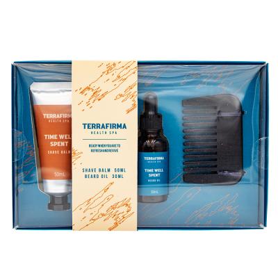 China Organic Body Skin Care Products Good Quality Beard Care Series Bath Spa Gift Set Men for sale