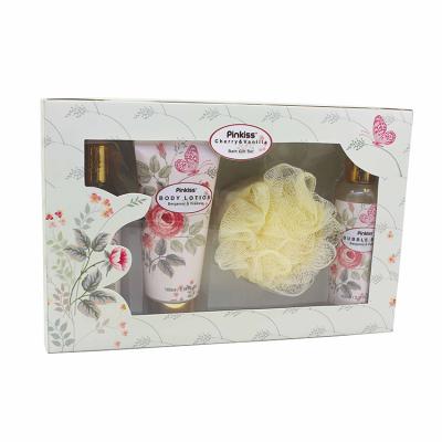 China Peaceful Daily Skin Care Tranquility Vanilla Birdcage Bath Gift Set Product for sale