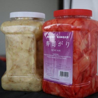 China 5LBS Fuwei Food Japanese Healthy Sliced ​​White Pickled Sushi Ginger Preserved Ginger For Sushi for sale