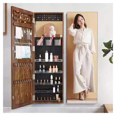 China Wholesale Standing Jewelry Armoire Solid Wood (Height) OEM Adjustable White Cabinet for sale