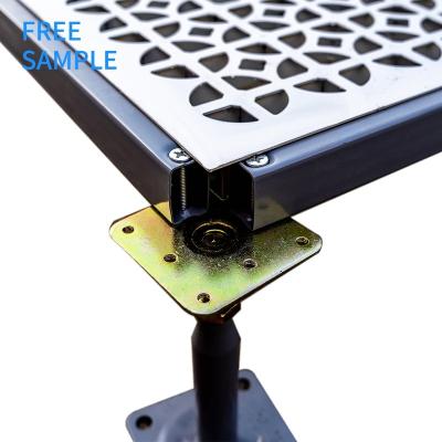 China Modern 55% Ventilation Rate Adjustable Raised Floor Airflow Raised Floor Perforated Floor Panel for sale