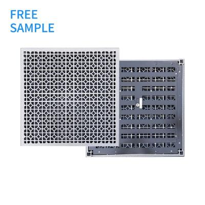 China Modern Waterproof Anti Static Alloy Aluminum Perforated Raised Flooring for sale