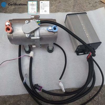 China Brand New GOUKU Electric Car Compressors AC 12v DC Semi-enclosed Horizontal Scroll Compressor for sale