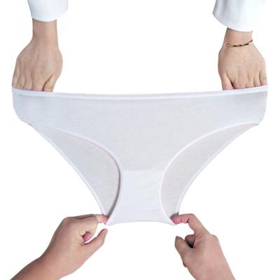 China Travel Disposable 100% Pure Panties Antibacterial Women's Cotton High Cut Briefs White Macarons for sale