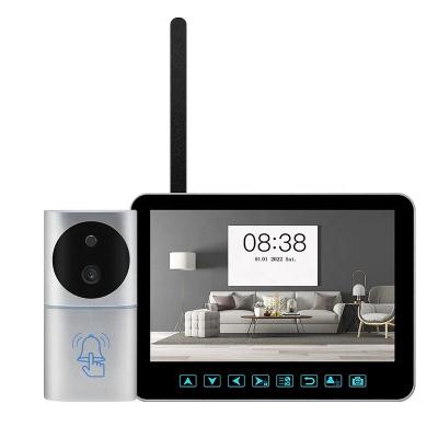 China Factory Wholesale Waterproof IP Intercom 7 Inch 1080P HD Wireless Video Doorbell Camera Flash Video Doorbell Sync Module for sale