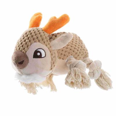 China Wholesale Hot Selling Viable Shape Voice Pet Elk Pet Toy Dog Plush Toy Interactive Toy for sale