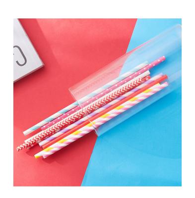 China Minimalist Custom Color Paper Art Paper Straws Personalized Disposable Straws Party Paper Straws for sale