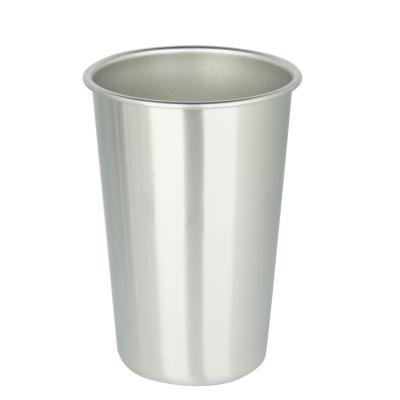 China Sustainable 480ml Single Layer Knock Down Beer Mug Plating 304 Stainless Steel Water Mug for sale