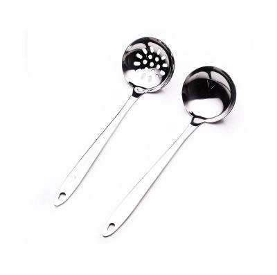 China Household Viable Creative 201 Strainer Soup Spoon Stainless Steel Kitchen Utensils Strain Hot Pot Spoon for sale