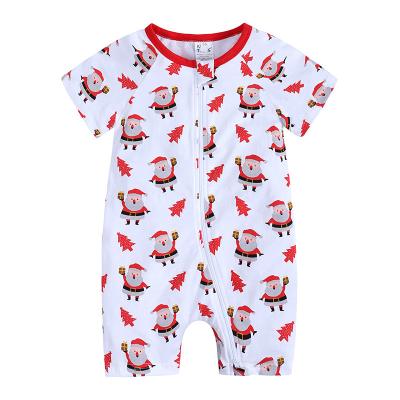 China New Year Short Sleeve Newborn Clothes Xmas Gift Short Sleeve Newborn Baby Clothes Infant Santa Claus Suit Toddler Overalls Baby Romper for sale