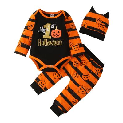 China Breathable My Newborn Baby Boys Girls Overalls Toddler Overalls First Outfits Halloween Cotton Romper Hat Pants Infant Clothing Set Newborn for sale