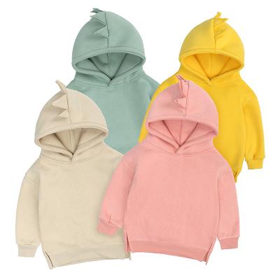 China Autumn Winter Kids Dinosaur Hoodies Clothing Cotton Fleece Breathable Plain Pullover Tops Sweatshirts Children Girls Boys Clothes Hoody for sale