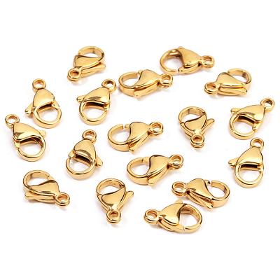 China Unisex Wholesale Jewelry Findings 18k Gold Filled Stainless Steel Lobster Clasp Not To Fade for sale