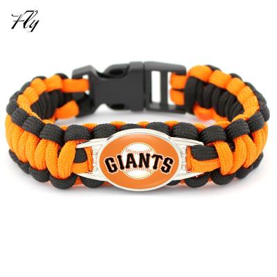 China Paracord New Major League Baseball 2018 MLB Team Logo Charm Paracord Bracelet for sale