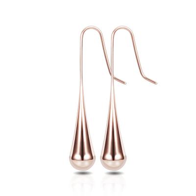 China Fashion Design Women Jewelry Stainless Steel Wholesale Casual/Sporty Earring 18k Gold Plated Non Allergic Water Drop Earring for sale