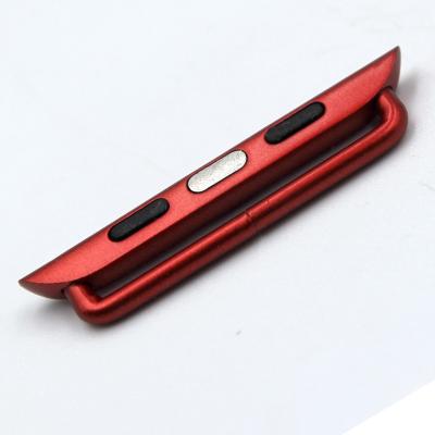 China Red Water Resistant Chinber Pin Bar Watch Band Strap Adapter Connector For Apple Watch i 40mm Watch Band 44mm Belt for sale