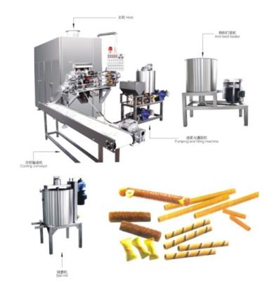 China food & Beverage factory Shanghai kuihong egg roll production line; wafer stick machine line for sale