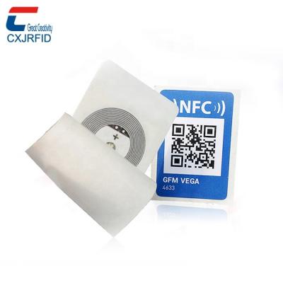 China MINI TAG NTAG 213 NTAG 215 Custom HF Printing Paper NFC Sticker for sale