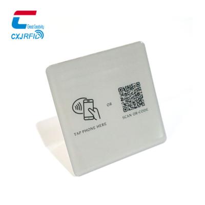 China Waterproof / Waterproof NFC Restaurant Table Menu Tag Customed Epozy Menu Tag Touchless Display Menu Card for sale