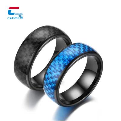 China Ntag 213 Chip Nfc Ring Rfid Black Multifunctional Social Ceramic Social Media Key Lock Door Smart Ring for sale