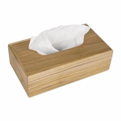 China Color Durable Natural Bamboo Wanuocraft Tissue Box Wooden Toilet Paper Holder For Kitchen Bathroom Living Room for sale