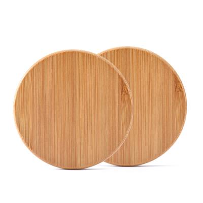 China WanuoCraft Sustainable Eco Friendly Biodegradable Round Shape Coaster Bamboo Holders Bamboo Cup Mat for sale