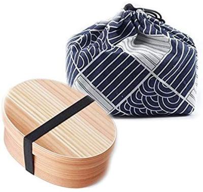 China WanuoCraft Disposable Natural Bamboo Lunch Box Food Container Sushi Box Eco-friendly Tableware for sale