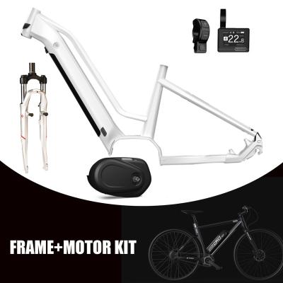 China Customized e-bike frame factory 700C standard aluminum disc city bike frames with electric kits for sale