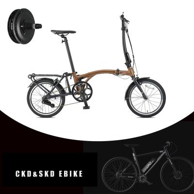 China Standard e bike 16 inch mini foldable electric bike spoke wheel electric pedelec folding e bicycle with LED for sale