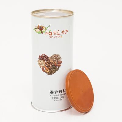 China Recyclable Kraft Paper Tube Airtight Visible Packaging With Transparent Aluminum Easy Peel Lid for sale