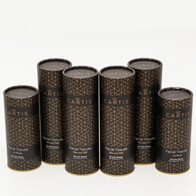 China Recyclable Custom Round Car Tissue Tubes Cardboard Tube Packaging With 3 Ply Tissue for sale