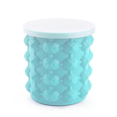 China Hot Selling Cube Stocked In Amazon Whiskey Silicone Ice Bucket Mold Homemade Buckets for sale