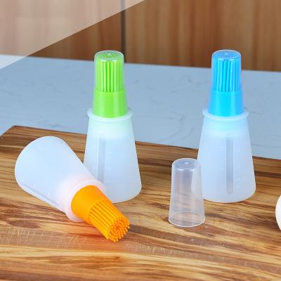 China Easily Cleaned Non-Stick Portable Grill BBQ Pastry Cleaning Silicone Cooking Basting Oil Bottle Brush for sale