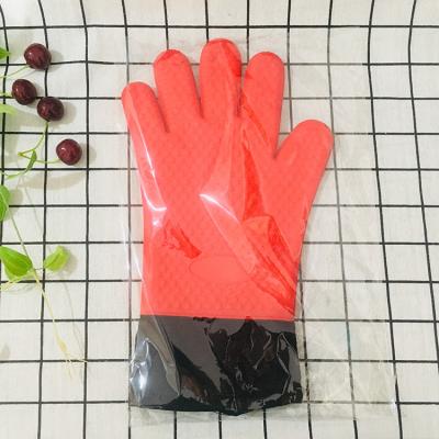 China 100% Food Grade Heat Resistant Baking Kitchens Cooking Heat Resistant Gloves Oven Gloves With Fingers for sale