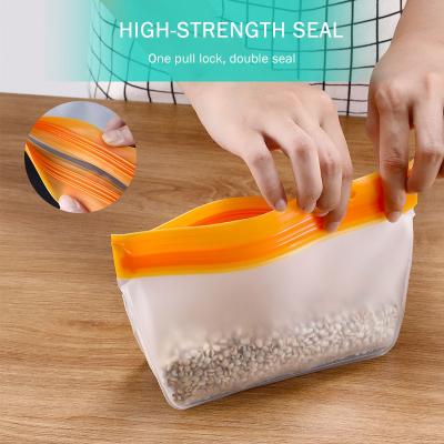 China 12Pieces 250ml 750ml Viable Leakproof Fresh Vacuum Peva Storage Reusable Ziplock Waterproof Bag for sale