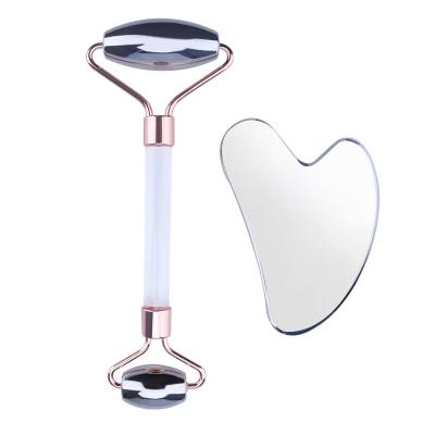 China Comfortable Custom Logo Facial Skin Roller Stainless Steel Metal Gua Sha Roller Face Sha Roller Sha Sha Massage Scraping Tool for sale