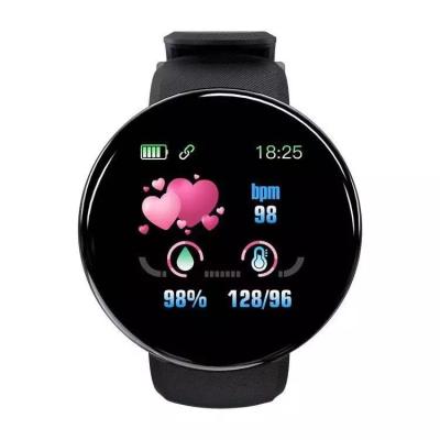 China GPS Navigation Amazon Hit Multiple Sports Pin Lock Music Game Sleep Tracker D18 Round Smart Watch for sale