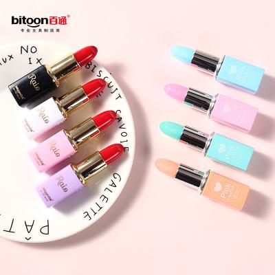 China OEM Eco-friendly Design Accept Customization Cute Kawaii Lipstick Shape Correction Tape Stationery School Supplies for sale