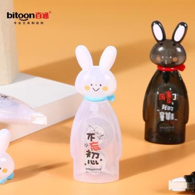 China 2022 Hot Selling Eco-friendly Brand Decompression School Stationery Soft Corrector Bitoon Tape Cute Mr. Rabbit Correction Tape for sale